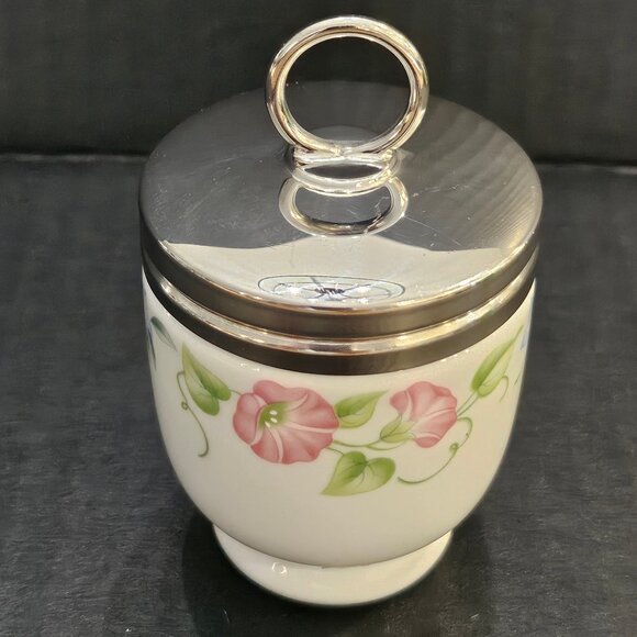 Royal Worcester Egg Coddler English Garden Made in England Single Egg - Picture 1 of 10